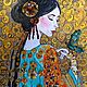  картина акрилом с камнями "Быть гейшей". Картины. kris art. Ярмарка Мастеров.  Фото №5