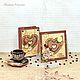 Set 'Coffee haze' for women card and a bag for coffee, Cards, Rostov-on-Don,  Фото №1