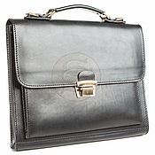 Сумки и аксессуары handmade. Livemaster - original item Business leather briefcase Mini black. Handmade.