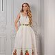 Платье летнее из джинсы с матрешками. Платья. Дизайнерские платья Valensia Atelier. Интернет-магазин Ярмарка Мастеров.  Фото №2