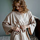 Bathrobe made of Lula tencel in the color of coffee with milk. Robes. Delicate Clothing Store (Daria). My Livemaster. Фото №4