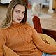 Заказать Джемпер из мериноса апельсинового цвета. Вязаные свитера и джемперы от Юлии. Ярмарка Мастеров. . Джемперы Фото №3