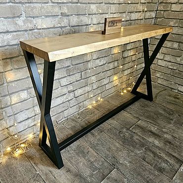 Мебель ручной работы. Ярмарка Мастеров - ручная работа Консоль в стиле лофт. Handmade.