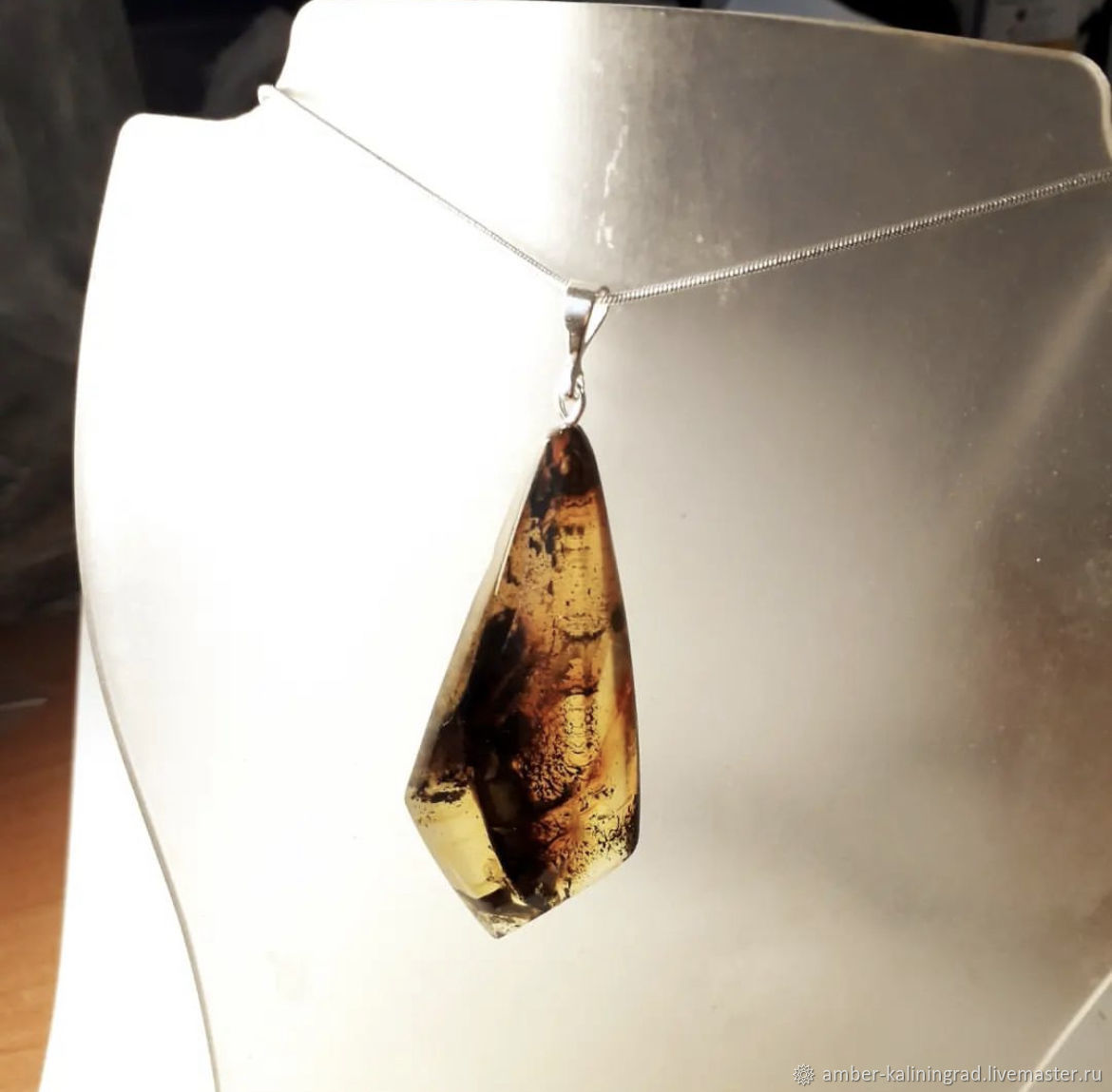 Very large pendant made of natural Baltic amber(520), Pendant, Kaliningrad,  Фото №1