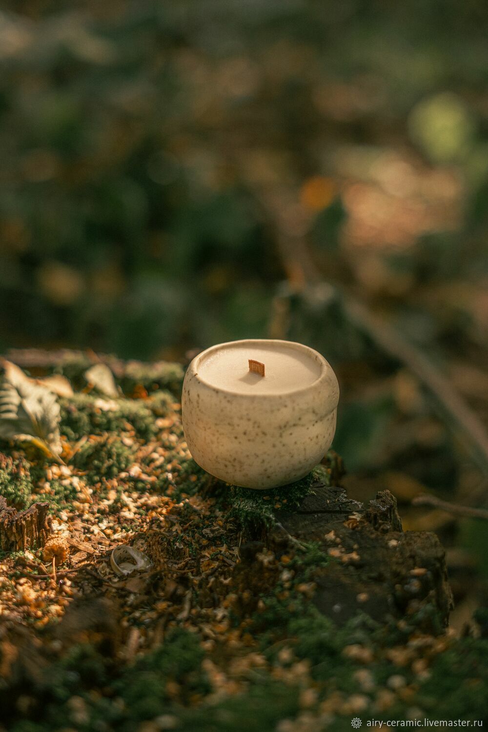 Ароматическая соевая свеча «Бежевый камень» в керамике в интернет ...
