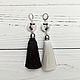 Earrings with silk tassels 'Zebra' (short). Tassel earrings. Linda (LKdesign). Online shopping on My Livemaster.  Фото №2