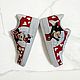 Кроссовки белые Nike Air Force унисекс, кастом, ручная роспись, маус. Кроссовки. O-Go-Art.Кастомизация одежды и обуви. Ярмарка Мастеров.  Фото №5