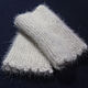 Women's knitted fingerless gloves White. Mitts. Warm Yarn. My Livemaster. Фото №5