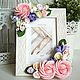 Frame for photo with flowers from polymer clay. Photo frames. Olga-art-flower. Online shopping on My Livemaster.  Фото №2