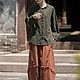 Длинные брюки в стиле ретро из хлопка и льнаШараваны. Брюки. Thebesttailor. Ярмарка Мастеров.  Фото №4