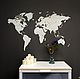 World map world Map Wall Decoration White 130h78, World maps, Moscow,  Фото №1