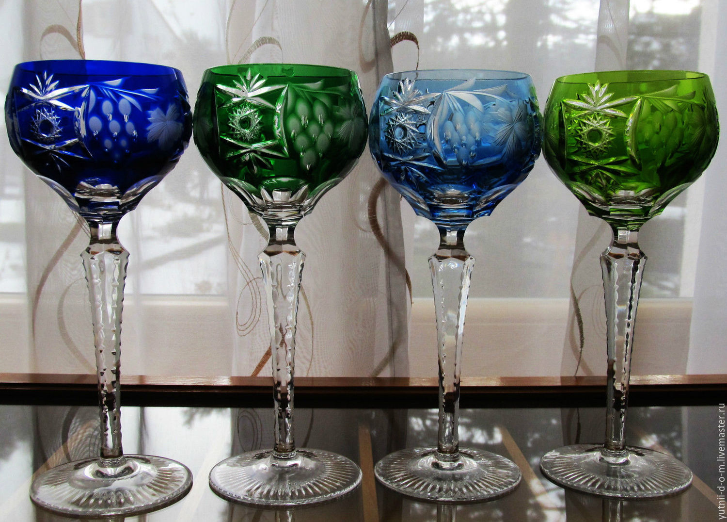 Set the wine glasses Germany crystal купить на Ярмарке Мастеров Винтажные стаканы