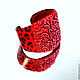  Браслет из кожи Огненный леопард, Браслет жесткий, Оренбург,  Фото №1
