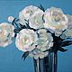 White flowers, oil on canvas, 40*50 cm, Pictures, Obninsk,  Фото №1