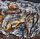 Oil painting still life with dried fish. Painting, Pictures, Magnitogorsk,  Фото №1