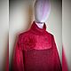Заказать Свитер паутинка из мохера с горлом «Ягодный». Knitwork_room (Вязаные вещи в наличии и под заказ). Ярмарка Мастеров. . Свитеры Фото №3