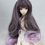 Doll wig, short, dyed