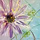 Oil painting with abstract camomile. Abstract flower in oil, Pictures, Moscow,  Фото №1