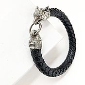 Украшения handmade. Livemaster - original item The Fox Bracelet | Silver | Braided Leather. Handmade.
