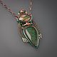 Green fairy pendant. Green jade and Jasper, Pendants, Krasnoyarsk,  Фото №1