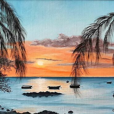 Картины и панно ручной работы. Ярмарка Мастеров - ручная работа Картина маслом Mauritius. Handmade.