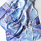 Batik scarf 'Petersburg watercolor' silk NAT. Scarves. Handpainted silk by Ludmila Kuchina. My Livemaster. Фото №4