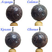 Материалы для творчества handmade. Livemaster - original item Beads Cameroonian Ebony Oriental Horoscope 20mm Carving. Handmade.