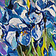 Order Painting with irises, Blue flowers. Annet Loginova. Livemaster. . Pictures Фото №3