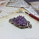 Order Hair pin with amethyst 'In the meadow'. Gem's magic. Livemaster. . Hairpins Фото №3