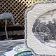 Винтаж: Краун Дюкал Прямоугольная тарелка черно белая, Тарелки винтажные, Лондон,  Фото №1