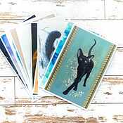 Открытки handmade. Livemaster - original item Set of postcards Cats 3. Handmade.
