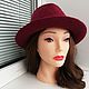 Fedora hat in the color of ripe cherries, Hats1, Minsk,  Фото №1