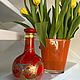 Bottle 'Red Dragon' for oil, liqueur, porcelain, Europe, Vintage interior, Arnhem,  Фото №1