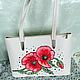 Bag with the painting 'Poppies'. Classic Bag. Dekupaj from Elen Kor. My Livemaster. Фото №4