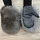 Fur mittens made of gray arctic fox fur. Mittens. Olga Lavrenteva. Online shopping on My Livemaster.  Фото №2