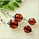 amber. Earrings 'in the snow' amber silver. Earrings. Frollena II. Natural Baltic amber. My Livemaster. Фото №6