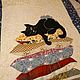 Лоскутное одеяло покрывало Котик на подушках подарок любителям котов. Покрывала. Лада лоскутные покрывала. Ярмарка Мастеров.  Фото №6