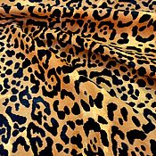 Натуральная замша 0,35 мм Темно-красная (леопард и гусиная лапка)