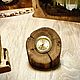 Настольные часы из ветки дуба, Часы классические, Москва,  Фото №1
