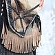 JØRGEN кожаная сумка с мехом оленя. Сумка через плечо. #mbc51. Интернет-магазин Ярмарка Мастеров.  Фото №2