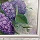 Interior oil painting 'Lilac' 61h42 cm. Pictures. vjazanie-meh. My Livemaster. Фото №4