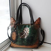 Сумки и аксессуары handmade. Livemaster - original item Leather bag with painting to order for Lyudmila.. Handmade.