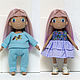 Textile doll girl with handbag and clothes. Dolls. Little Twins by Yana Vertoprakhova. My Livemaster. Фото №4