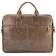 Leather business bag 'Gustav' (brown nappa). Men\'s bag. Russian leather Guild. My Livemaster. Фото №5