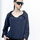  Ld_012tsin_chern Jumper fitted, color dark blue/black, Jumpers, Moscow,  Фото №1