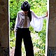 Блузка БОХО свободного кроя из шифона и кружева (93). Блузки. Лиза Ян. Бохо лавка. (Lizaian). Интернет-магазин Ярмарка Мастеров.  Фото №2
