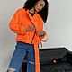 Jacket made of raincoat fabric in bright orange color. Bombers. cashmerestory. Online shopping on My Livemaster.  Фото №2