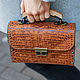 Leather Reptile clutch with wood. Clutches. Mart Bags (martbags). My Livemaster. Фото №6