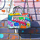 Сумка "Graffiti", искусственная кожа, ручная роспись. Сумка через плечо. Наталья. Интернет-магазин Ярмарка Мастеров.  Фото №2
