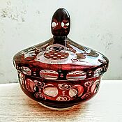 Винтаж handmade. Livemaster - original item Vintage interior items: The candy bowl Egermann Egermann glass. Handmade.